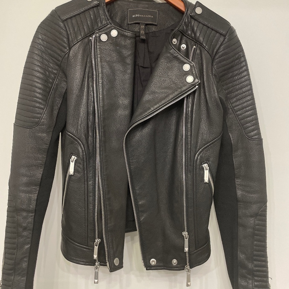 BCBG leather jacket